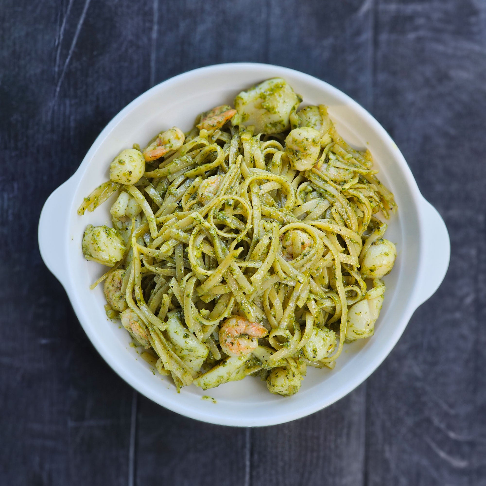 Seafood Pesto Linguine